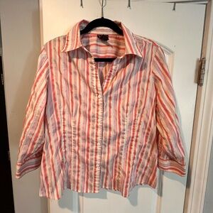 ~Rafaella~ Striped Button-Up Shirt